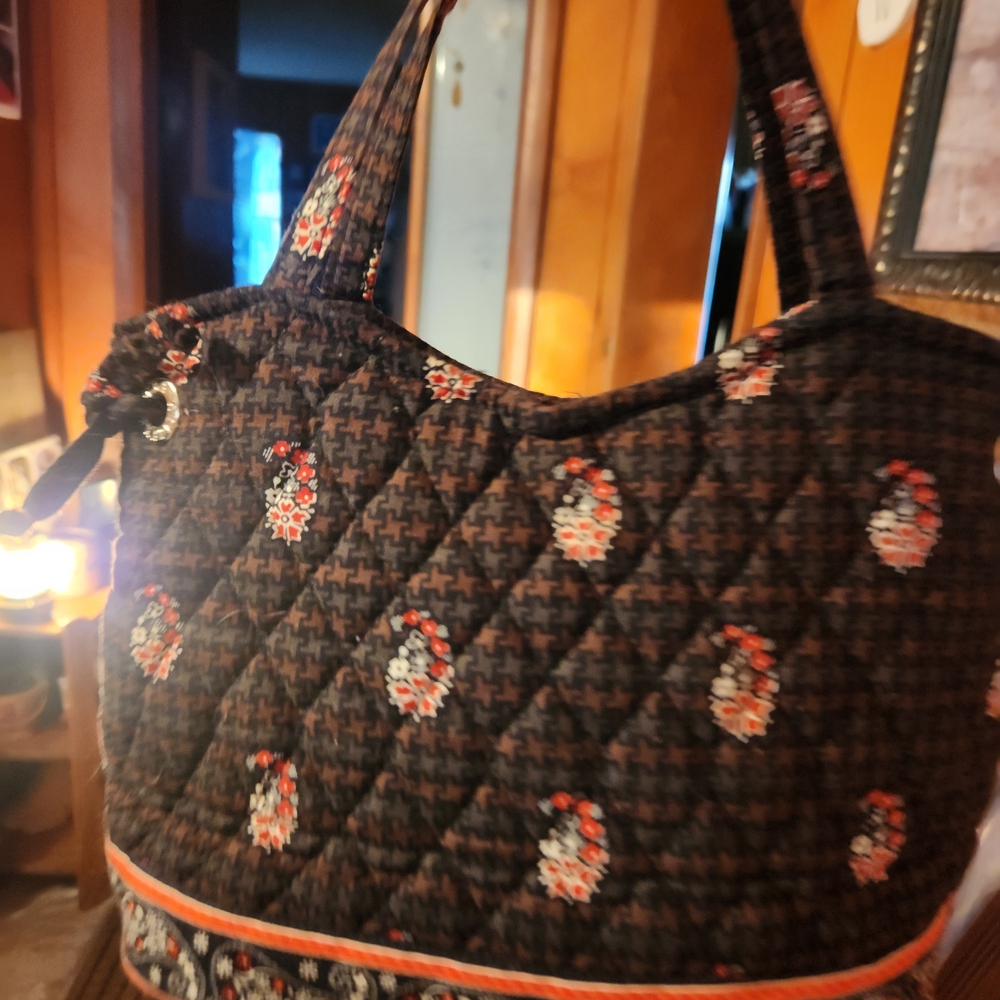 Vera Bradley Brown And Black Mini Bag